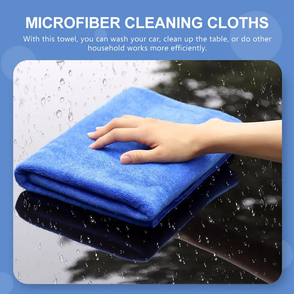 6Pcs Thick Water Absorbing Microfiber Towels Scratch Free Car Cleaning Cloths for Drying Washing Cars Tables Furniture