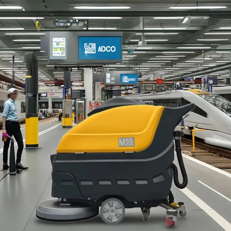 New Condition High Efficiency Automatic Walk-Behind Floor Scrubber Cleaning Machine For Commercial Industrial Cleaning