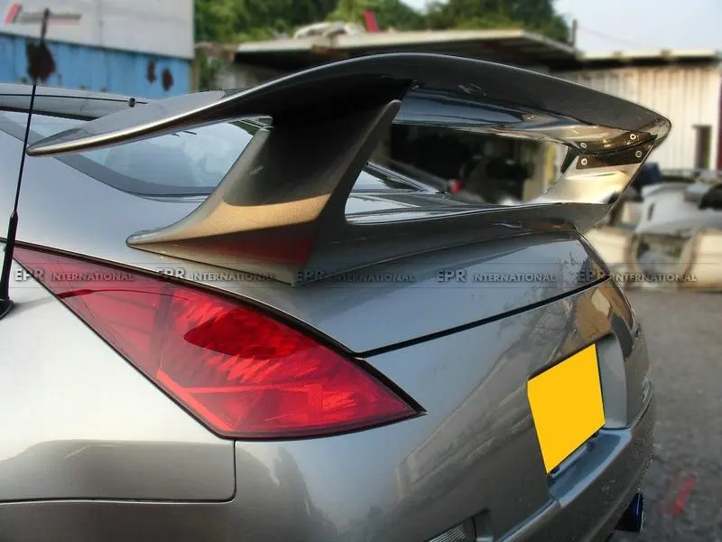 For Nissan Fairlady Z 350Z Z33 HZ33 ESP Style Carbon Glossy & Fiberglass Unpainted Rear Wing Rear Spoiler Accessories part