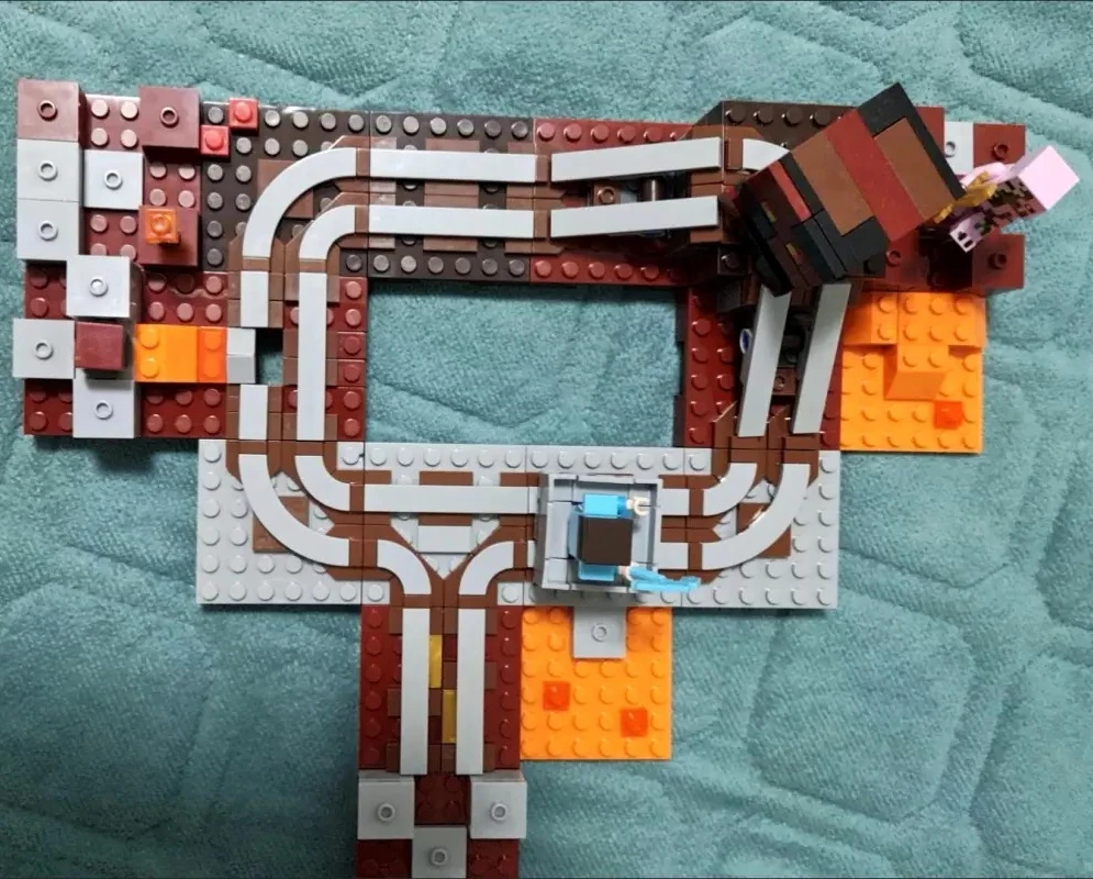 

391pcs The Hell Nether Railway Building Blocks Fit Minecrafta Bricks Model Toys for Children