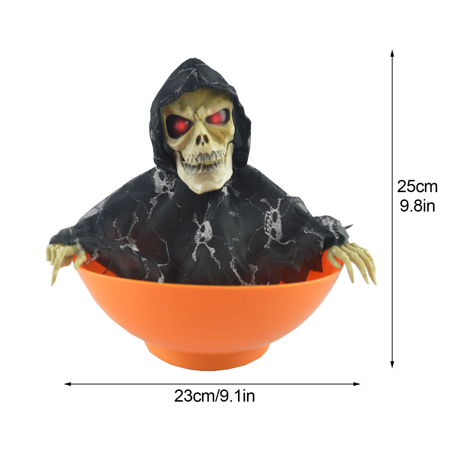 Ghost Hand Fruit Plate Halloween Toy Decorations Light Called Skull Electric Glowing Ghostly Skeleton Candy Boxes