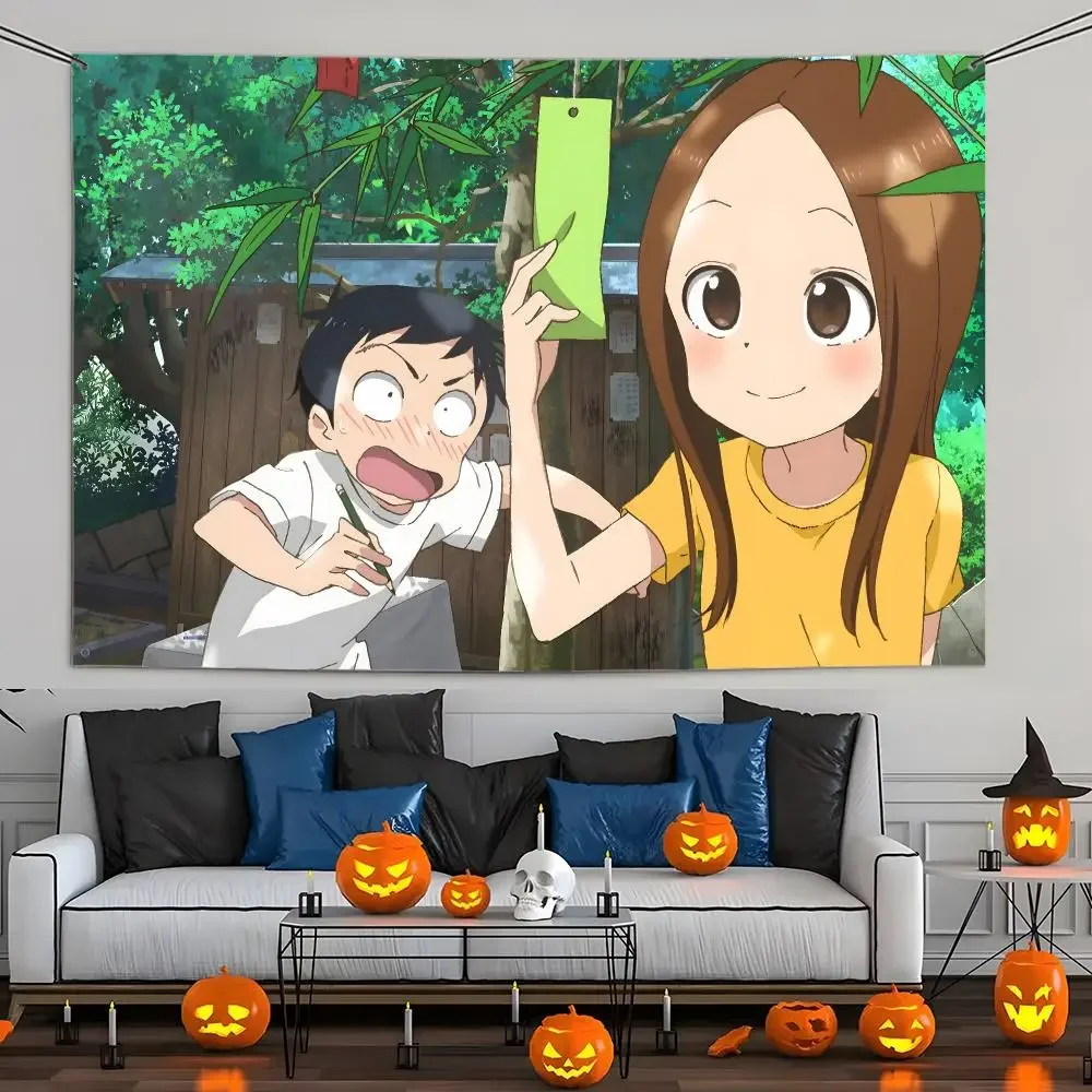 Anime T-Teasing Master Takagi-san Flags Wall Hanging Tapestry Outdoor Decorative flag Background Blanket