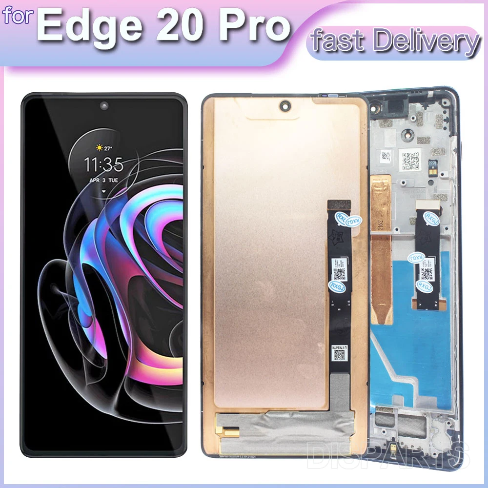 Suitable for Motorola Moto Edge 20 Pro LCD display touch screen digital converter component, LCD display back cover repair kit