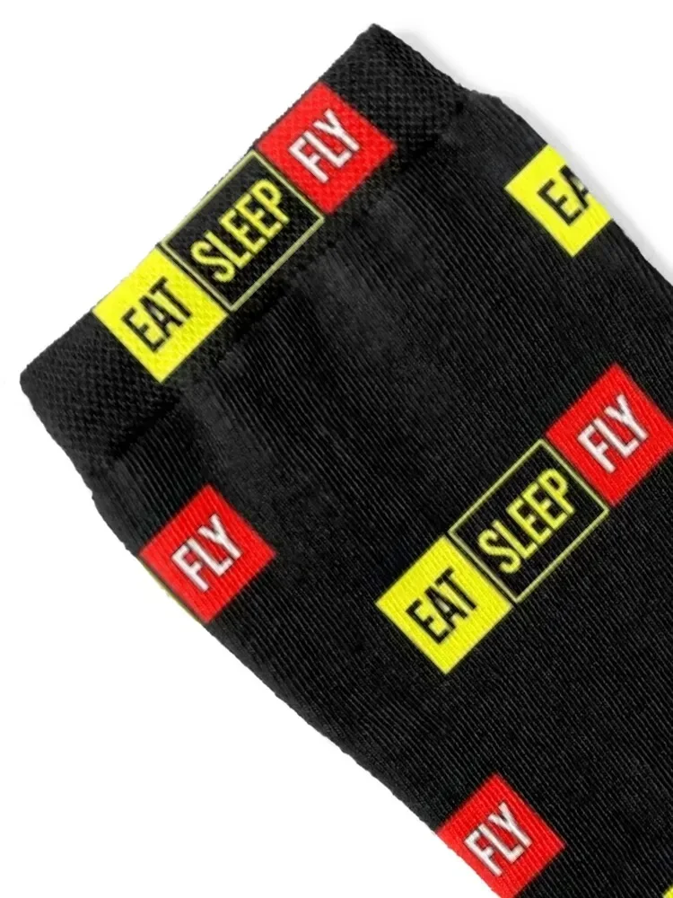 Eat Sleep Fly Socks loose valentine gift ideas Lots retro Socks For Girls Men's