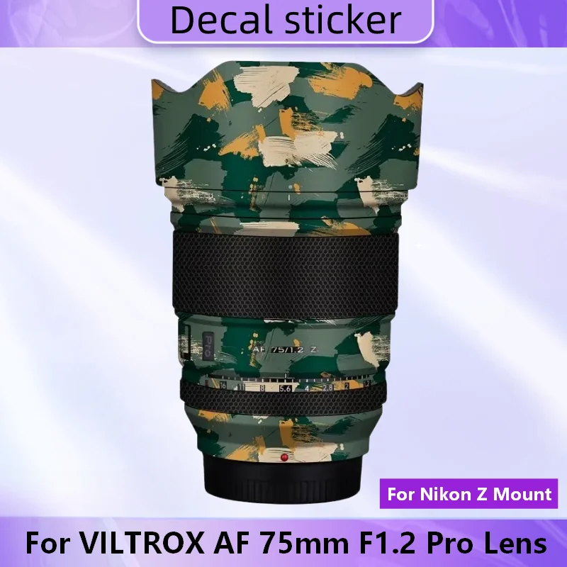 

Защитная пленка-наклейка для объектива VILTROX AF 75mm F1.2 Pro для Nikon Z Mount, виниловая пленка для корпуса объектива, защитное покрытие