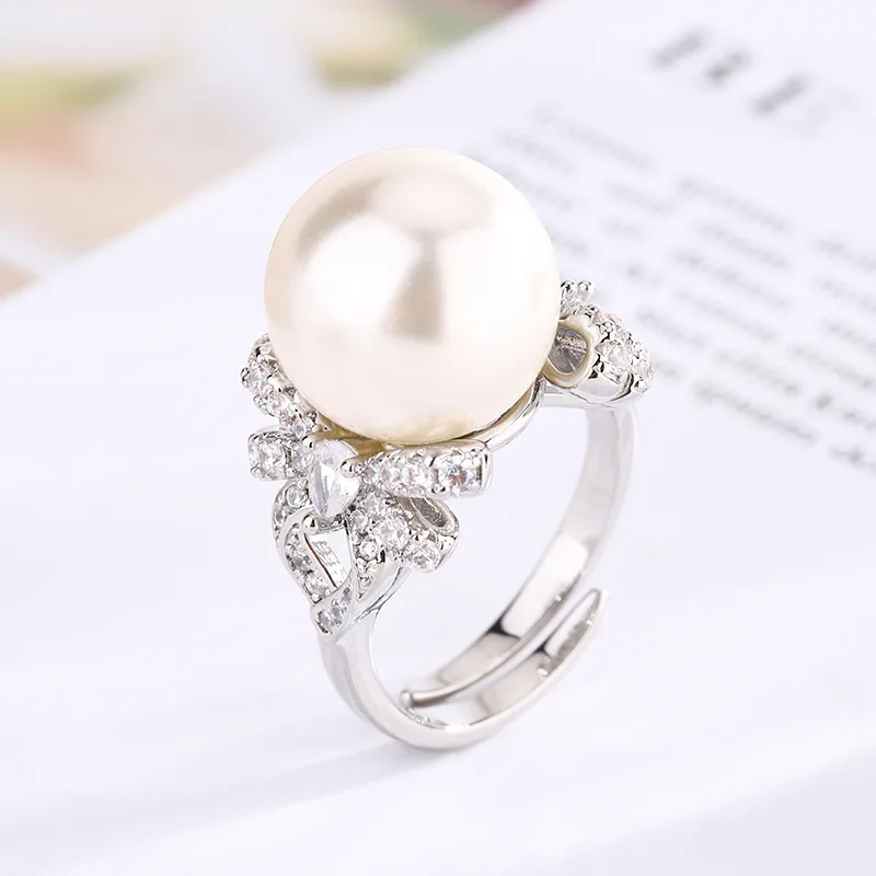 

Новые украшения с медной основой и золотым покрытием, кольцо с бантом в корейском стиле с бриллиантами, 14 мм, оптом.