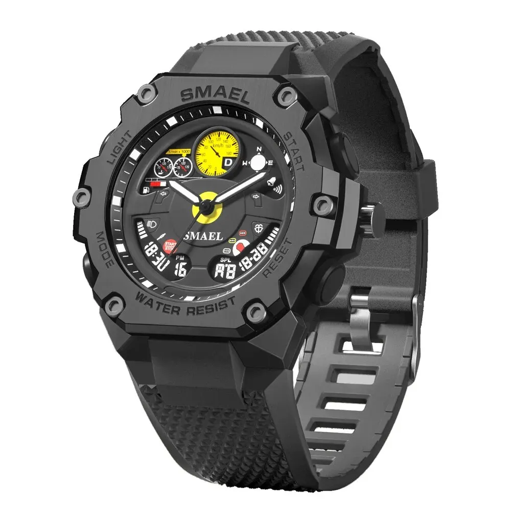 SMAEL Brand Waterproof Dropshipping Watch Alarm Clock 8092 Young Fashion Quartz Sport Wristwatches