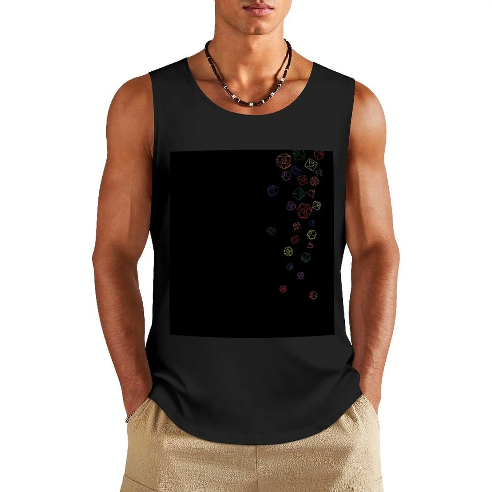 Rainbow Cascading Dice Tank Top quick-drying t-shirt sleeveless tshirts for men Vest