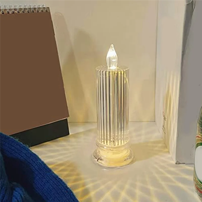 Lilin Tanpa Api LED Lampu Lilin Plastik Dapat Digunakan Kembali Lampu Tealight-Lampu Malam untuk Pernikahan Hari Valentine Dekorasi Natal Tahan Lama