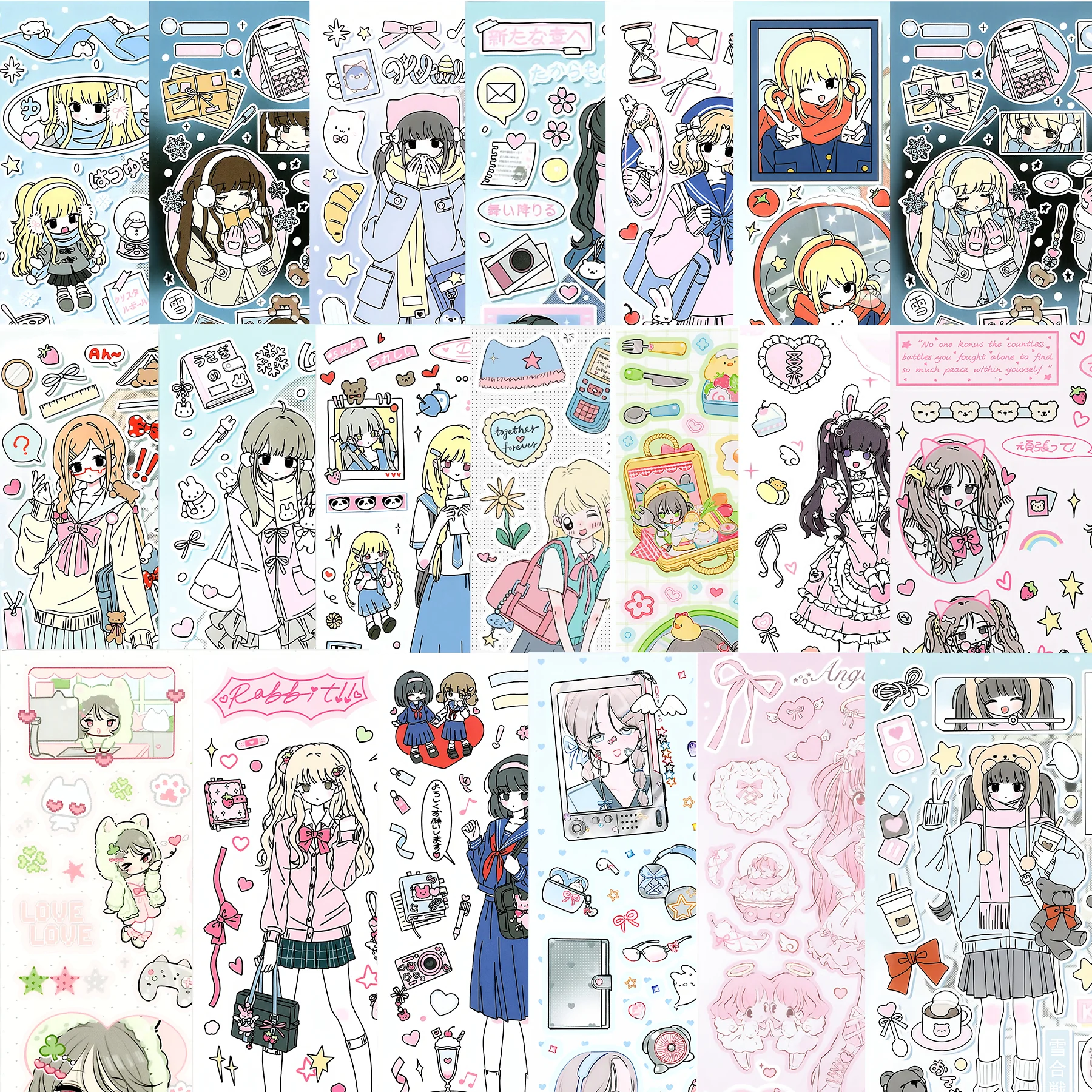 

Наклейки из серии «Жизнь девочек»: мультяшные стикеры для школьниц, милые наклейки для блокнотов, материалы для творчества DIY