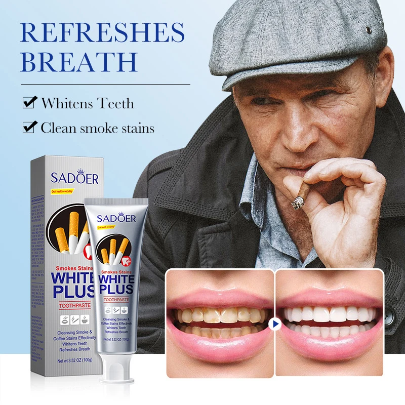 Teeth Whiten Toothpaste Fast Remove Plaque Smoke Coffee Tea Stains Clean Oral Hygiene Fresh Breath Bleaching Dental Tools Care