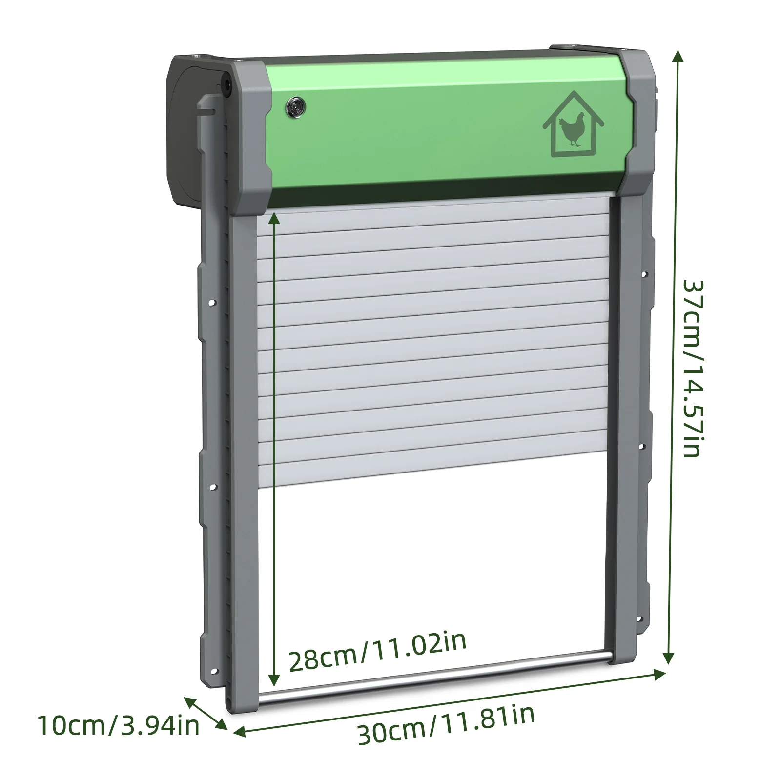 Imagem -05 - Porta do Galinheiro Automático Solar Powered Liga de Alumínio com Temporizador Sensor de Luz Controle Remoto Modo Manual