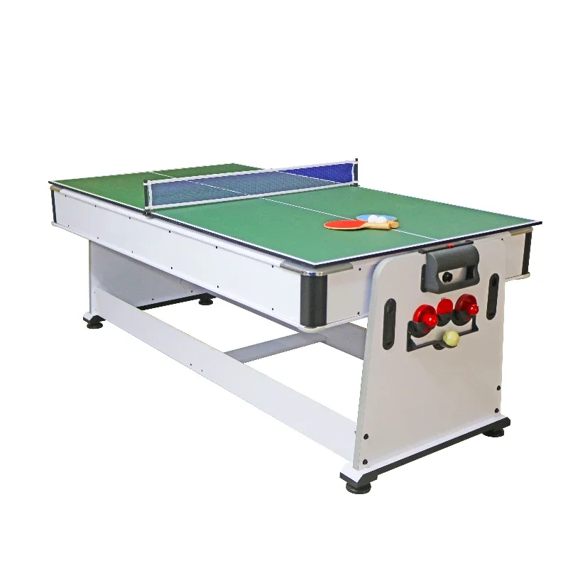

Hot Sale 7 '4 in 1 Green Cloth Multifunctional Flip Game Table Modern Indoor Air Hockey and Billiards Automatic Return