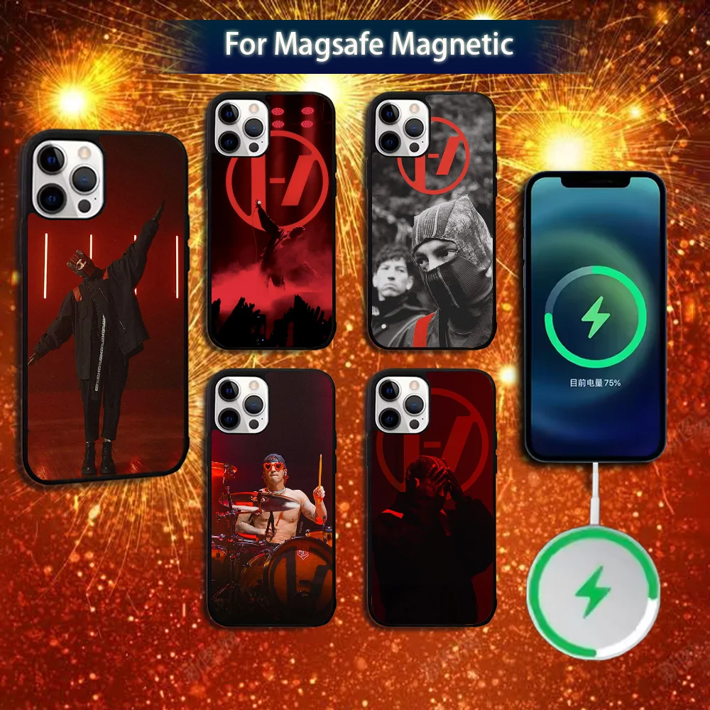 

Band T-Twenty One P-Pilots Phone Case For iPhone 16e,16,15,14,13,12,11,Plus,Pro,Max,Mini Magsafe Magnetic Wireless Charging