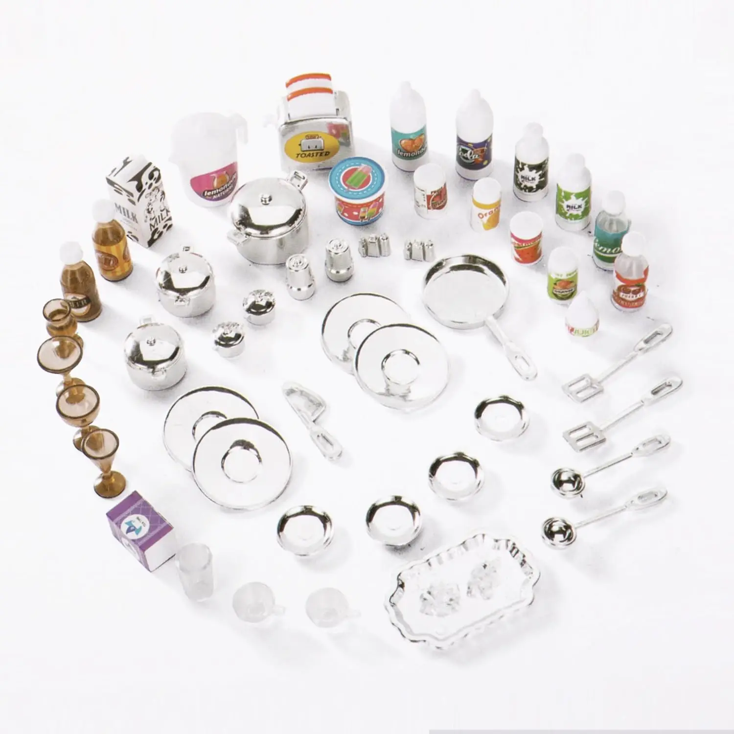 مجموعة ملحقات لعبة التظاهر مع أضواء واقعية للأطفال ، منزل مطبخ صغير ، مجموعة ألعاب ، دمية ، عصري