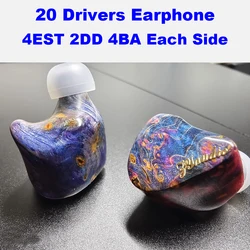 Electrostatic Headphones 4BA 2DD 4 EST IEM Earphones HiFi Headphones for Musicians Audiophile IEMs 2pin Detachable Cable 4.4mm