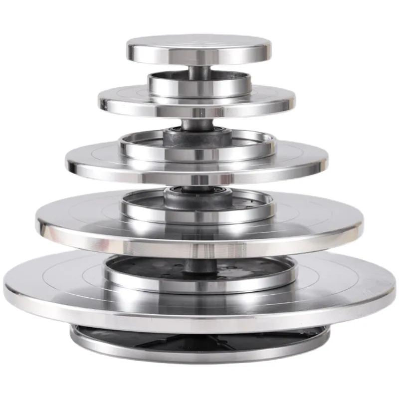11-30CM Double Face Use Aluminum Alloy Turntable for Ceramic Clay Sculpture Platform Pottery Wheel Lazy Rotary Tools