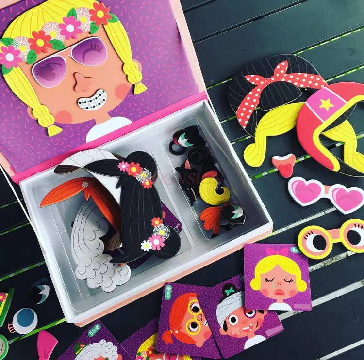 1 صندوق لغز مغناطيسي للأطفال لعبة ألغاز المهرج المغناطيسي #1