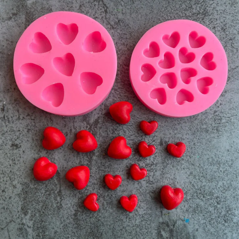 Love Heart Shape Silicone Mold Kitchen DIY Cake Baking Tool Fondant Dessert Chocolate Mold Cupcake Decorating Clay Plaster Mould