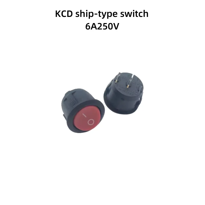 

Circular Boat Shaped Switch KCD1-105 Red 6V-250V Power Switch Boat/Round
