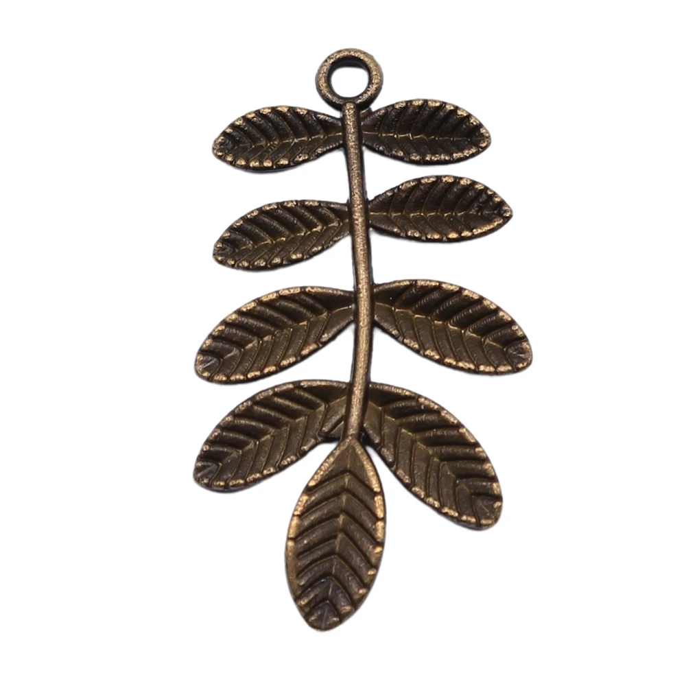 WYSIWYG 5pcs 38x22mm Antique Bronze Color Antique Silver Color Branches Charms For Jewelry Making DIY Jewelry Findings