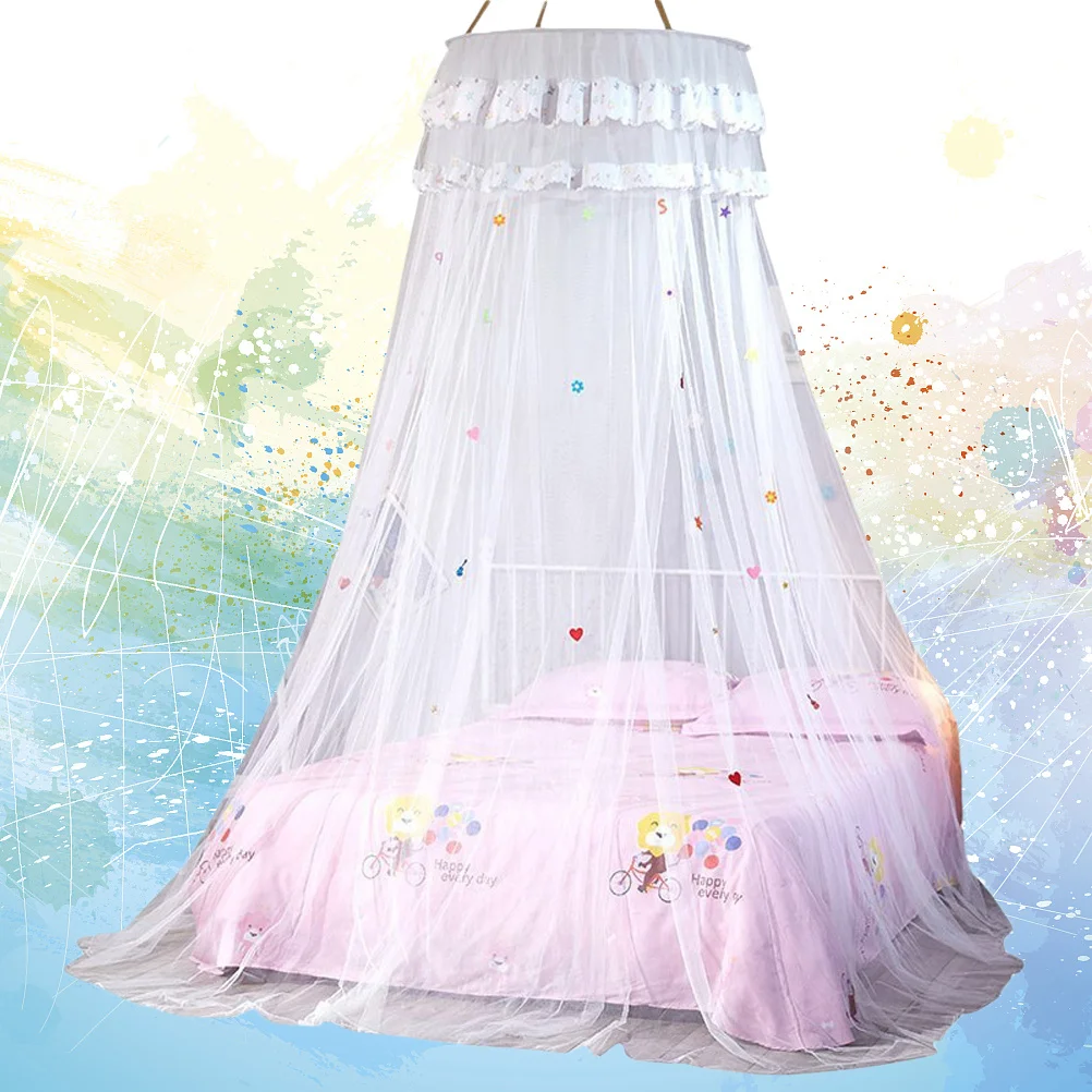 1Pcs Dome Mosquito Net Lace Hanging Bed Tent for Bedroom Home Hotel Decor Bed Canopy Curtain Soft Polyester Netting Insect