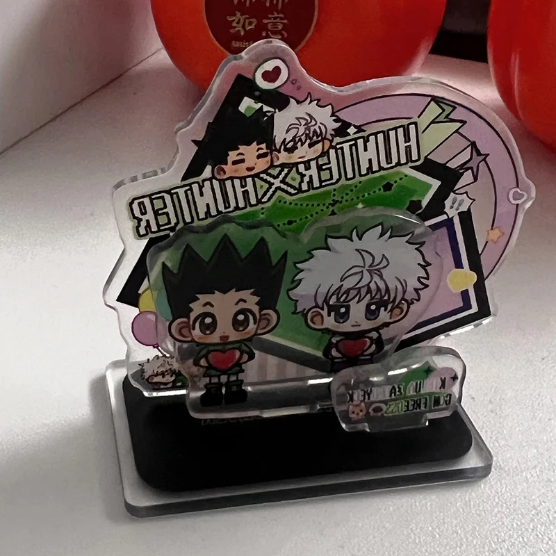 Hot Hunter Cartoon Cosplay Acrylic Figure Stand Anime Surroundings Cute Fan Valley Decoration Dual Person Display Toy Collection view 5