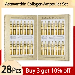 Astaxanthin Anti Wrinkle Facial Ampoules Sets Collagen Firming Serum Vitamin C Anti-Aging Essence Hyaluronic Acid Beauty Health