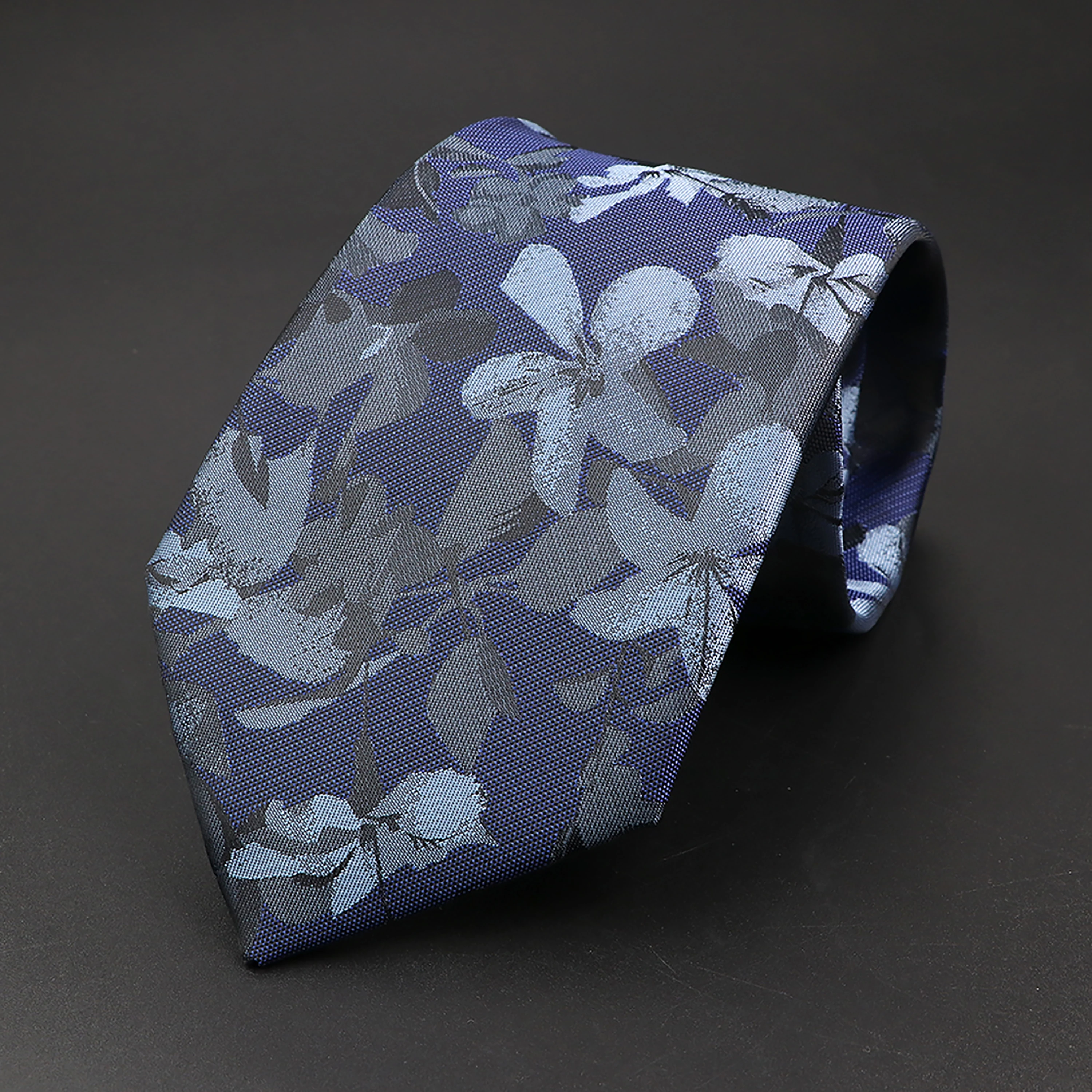 Novidade floral folhas ponto gravatas para homens, design chique, vermelho, azul, marrom, festa de casamento, negócios, roupa diária, acessórios de camisa