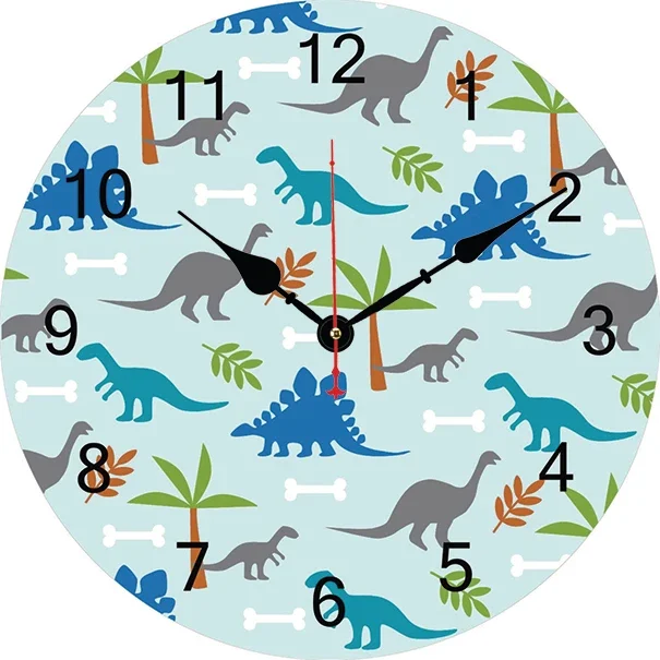 Cartoon Dinosaur Wall Clock Modern Design Living Room Bedroom Office Decoration Kitchen Clock Art Wall Watch Home Decor