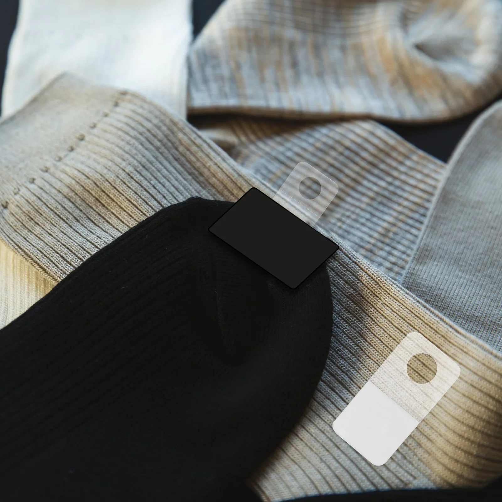 

200Pcs PVC Hooks Self Adhesive Hanging Tabs Clear Display Hooks for Retail Home Pegboard Display Solutions