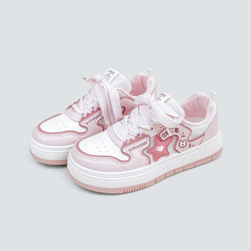 Amy e Michael 2024 estate nuove Sneakers in Mesh traspirante belle ragazze studenti Casual Chunky Pink Shoes donna donna scarpe da ginnastica