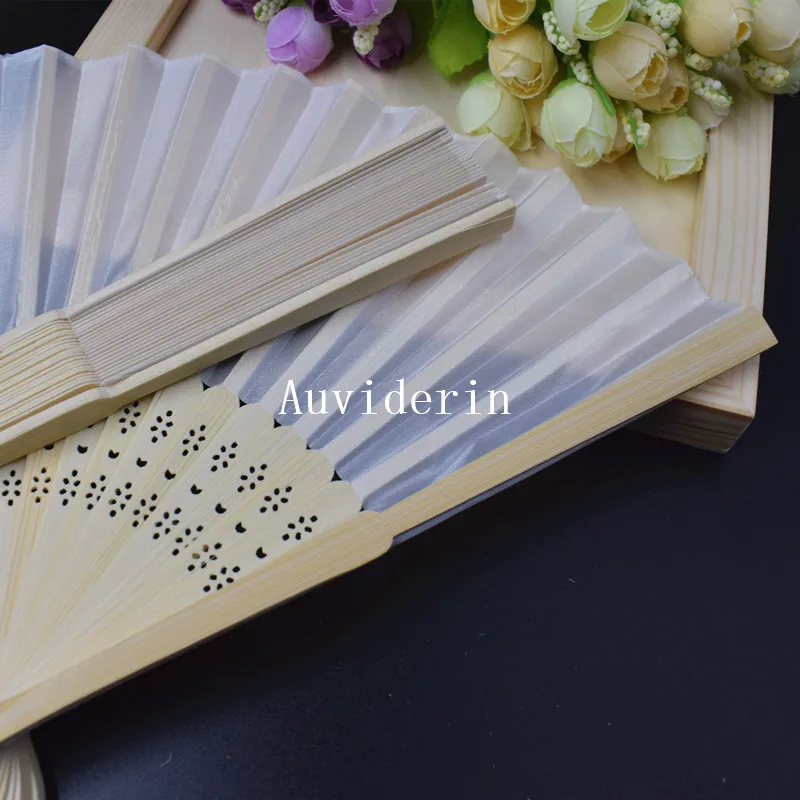 

30/80Pcs White Bamboo Folding Fan Birthday Gift Home Wedding Party Decoration Ivory Beige Hand Fans Whlose Sale Drop Shipping