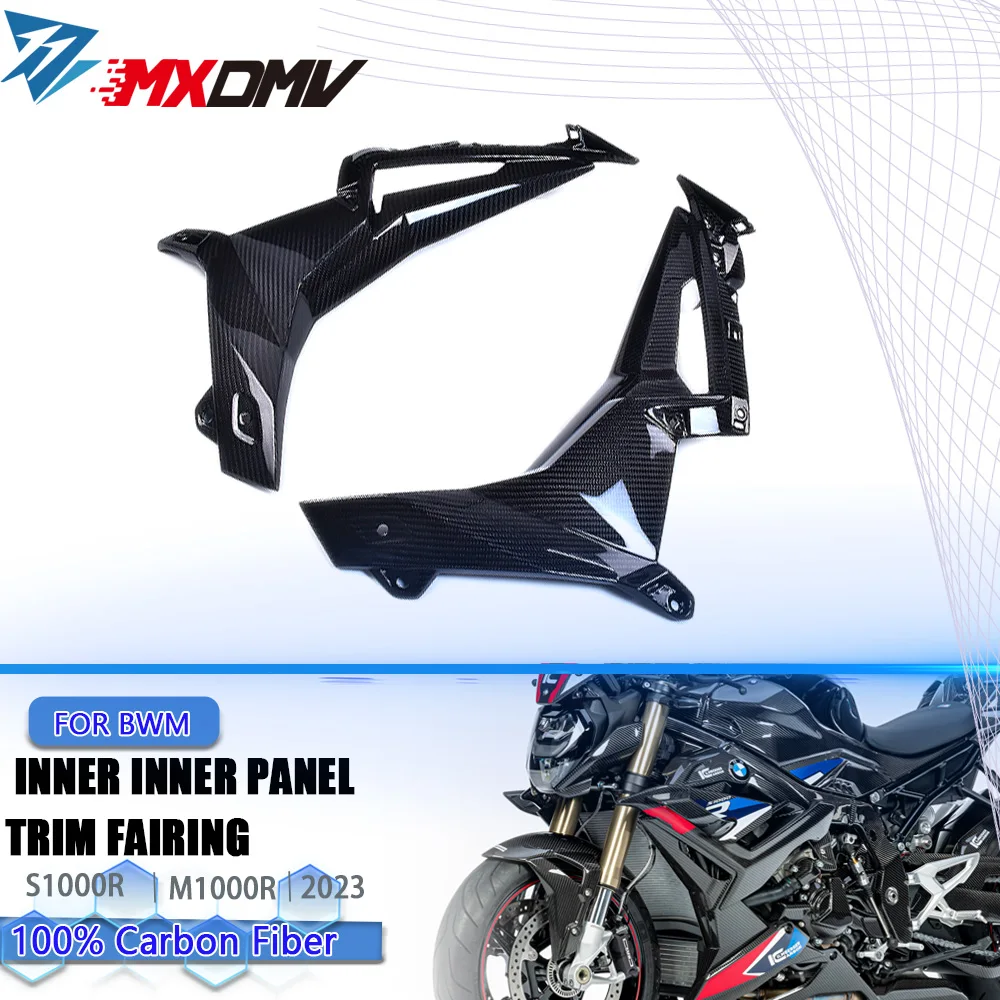 

100% Full 3K Pure Dry Carbon Fiber Motorcycle Side Covers Inner inner panel trim fairing For BMW S1000R 2021-2022 M1000R 2023