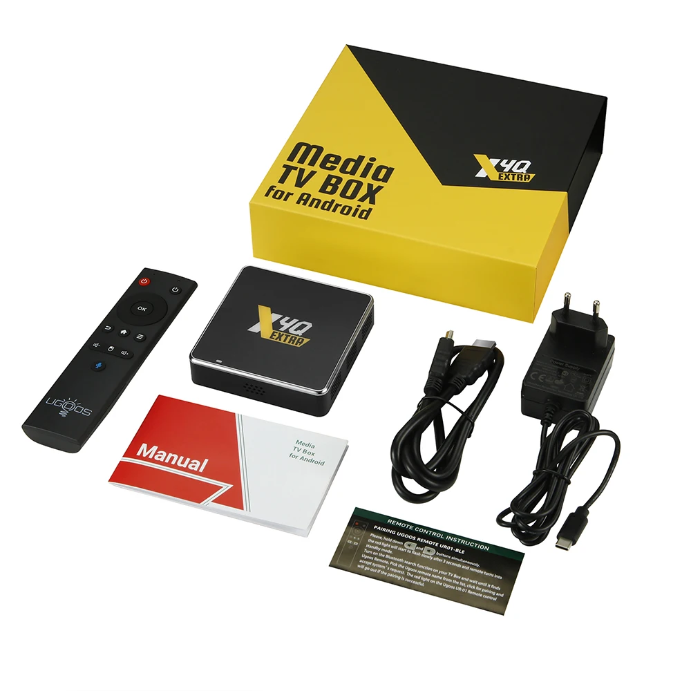 Najnowszy Ugoos X4Q dodatkowy Smart TV Box Android 11 Amlogic S905X4-J 4GB 128GB 2.4G/5G Wifi BT5.0 4K zestaw obsługa dekodera Dolby Vison