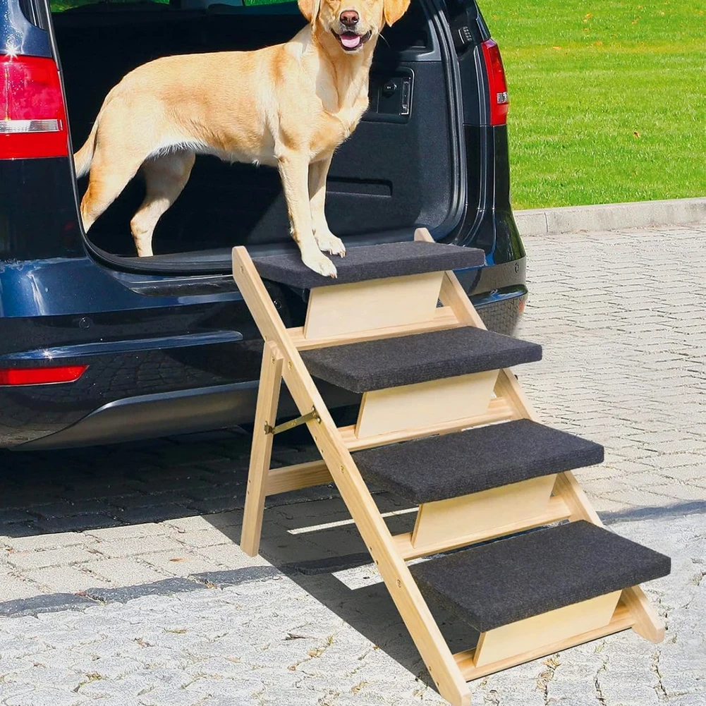 

Foldable Outdoor Steps Non-slip Dog Stairs Carpeted Ramp Ladder (Fourth Layer)