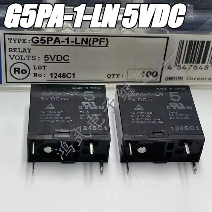 （Brand New Original）1pcs/lot 100% original genuine relay:G5PA-1-LN-5VDC G5PA-1-LN 5VDC 5A 4pins power relay