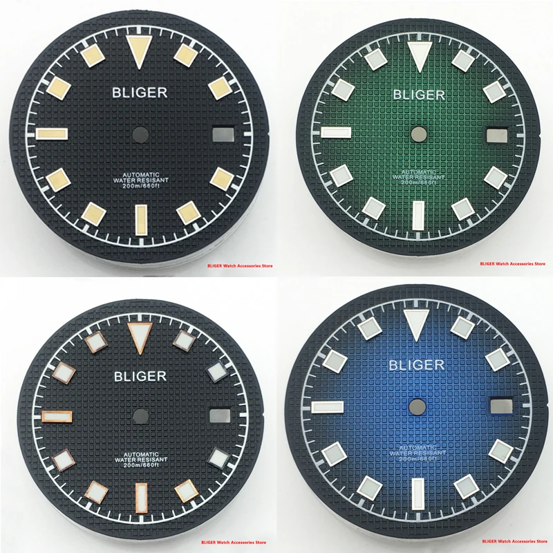 Bliger New 33mm Mechanical Watch Dial Luminous Dial Literally Fits NH34 NH35 NH36 NH37 NH38 Miyota 8205 ETA2836 2824 PT5000