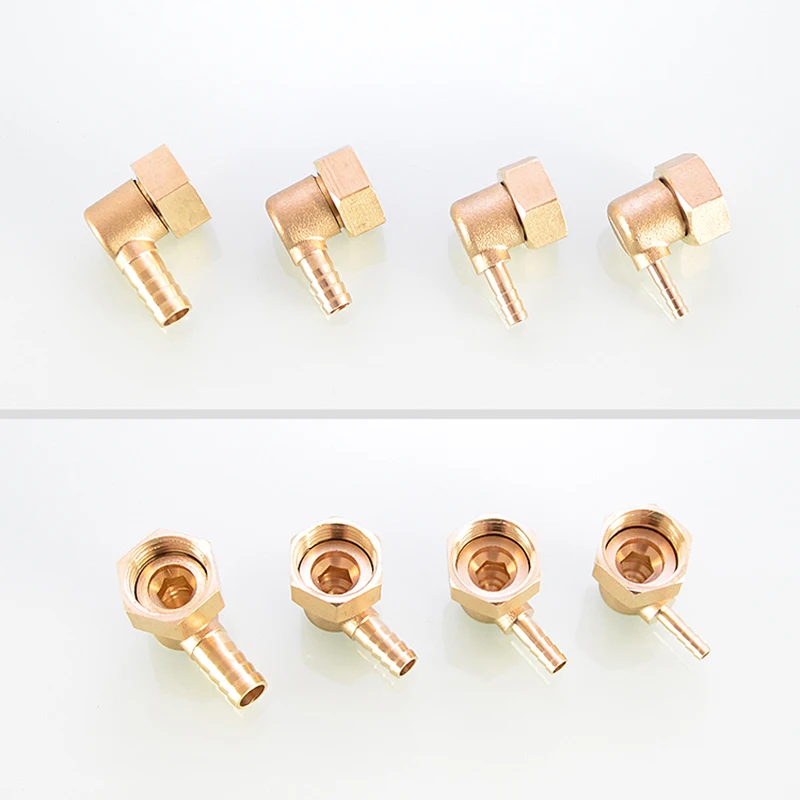 1/2 Inch Female Barb Elbow 4/6/8/10mm Brass Pipe Fittings Adapter DN15 Copper Pagoda Elbow Connector Union Jointer Accessories