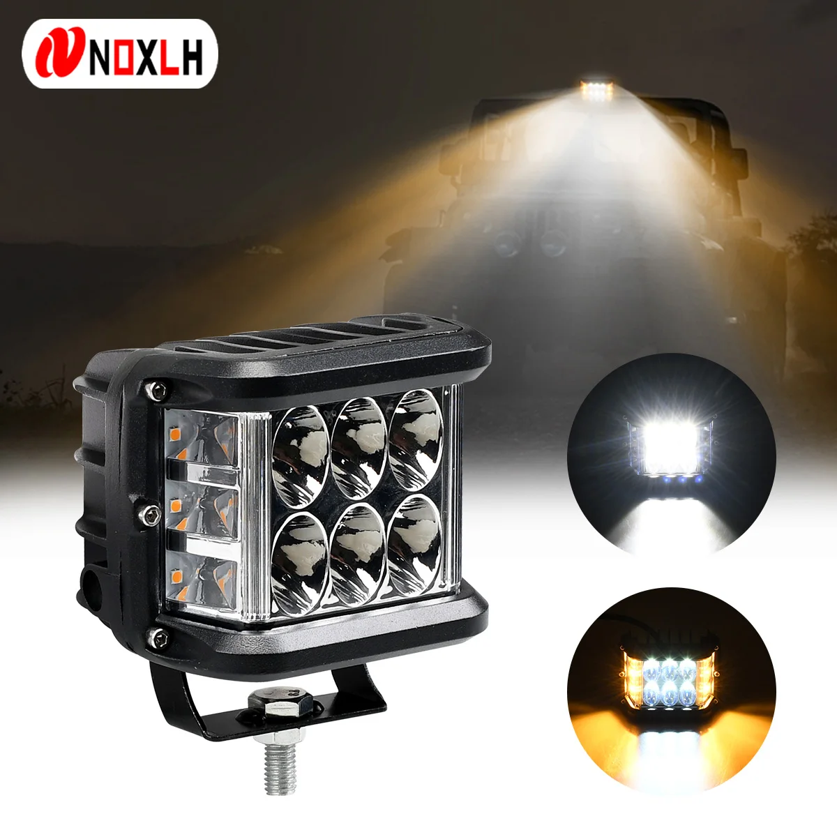 12LED Offroad Spot- und Flutlicht-Kombi-Arbeitsleuchte LED für Auto, LKW, Boot, Traktor, Scheinwerferleiste, Auto-Scheinwerfer, Nebelscheinwerfer