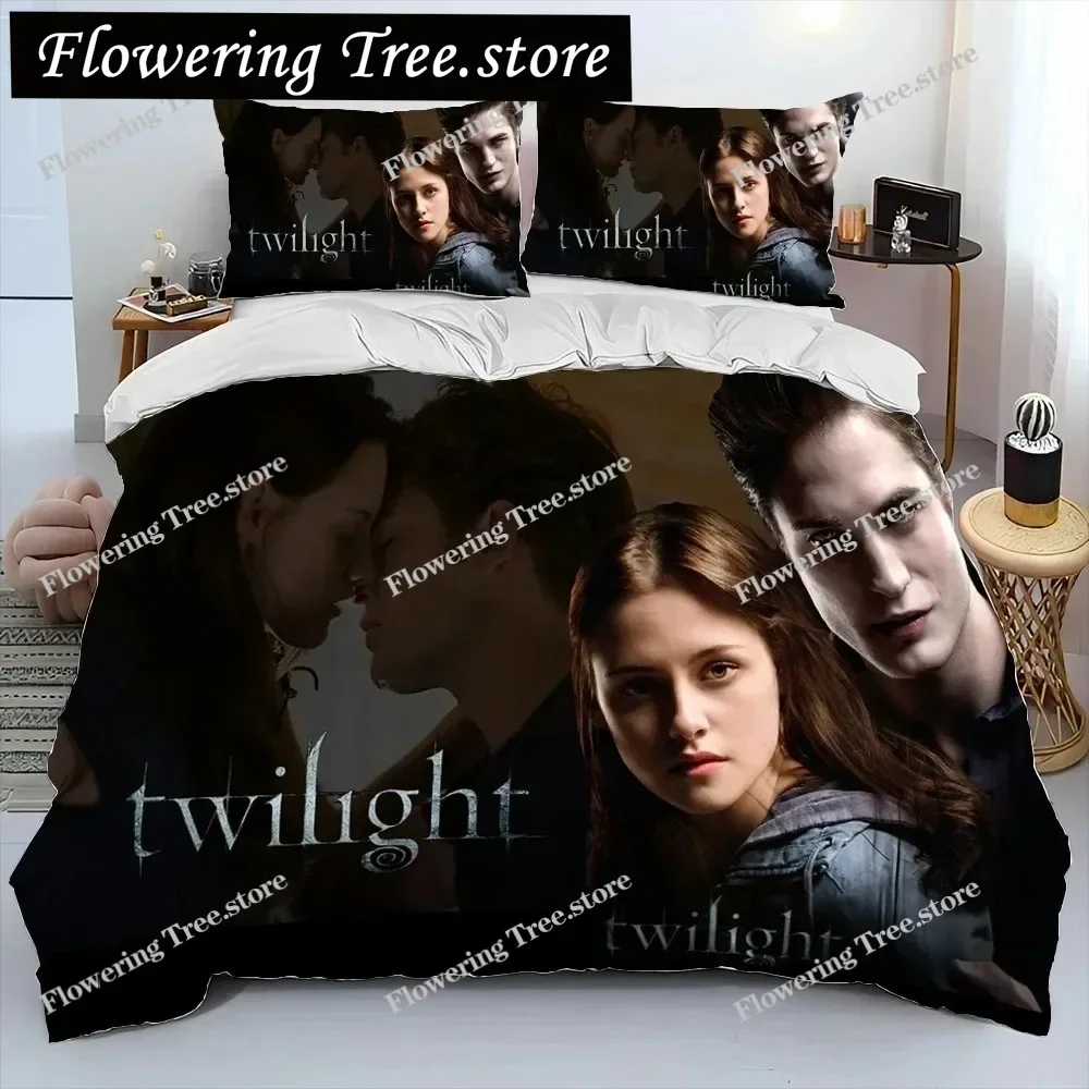 3D The Twilight Saga HD Printed Comforter Bedding Set,Duvet Cover Bed Set Quilt Cover Pillowcase,king Queen Size Bedding Set Boy
