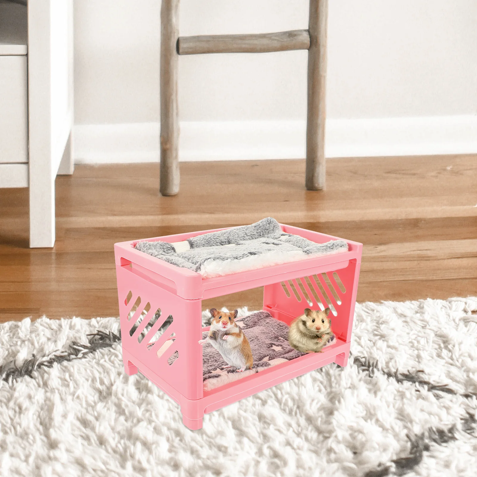 

Pet Bed Hamster Supply Double-layer Chinchilla Sleeping Plastic Hideout Accessory