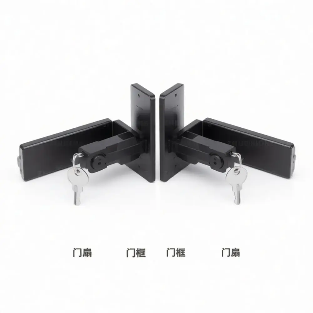 Right Angle Sliding Gate Latch Lock Punch Free Privacy Protection For Home Office Interior Sliding Doors Black