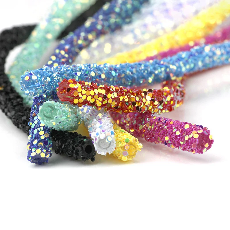 6mm strass paillettes passamaneria colla-On tubo morbido corda corde Dor scarpe indumento fai da te decorazione di nozze per feste