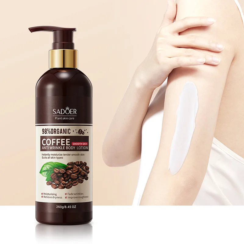 SADOER Coffee Anti-Wrinkle Body Lotion 260g Hydrating Moisturizing Firming Body Care