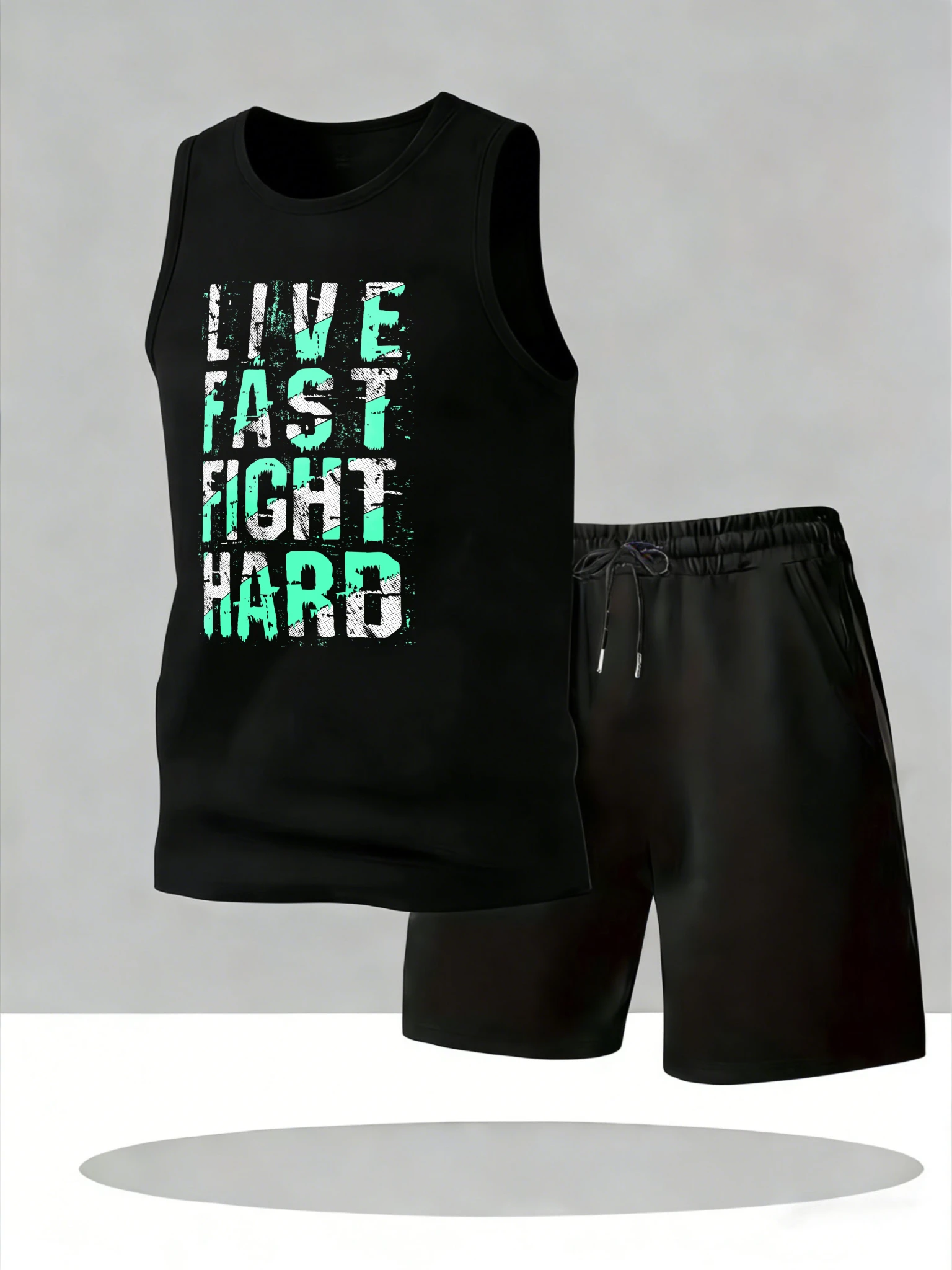 

Men's Tank Top Sets 2026 Summer Quick drying drip clothing Breathable seaside crewneck Sportswear oversize running sports