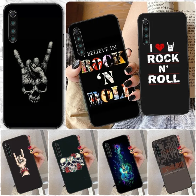 Rock n Roll Phone Case for Xiaomi Redmi Note 11 10 9T 8 7 Pro 9 9A 9C 8 Black Soft Phone Cover