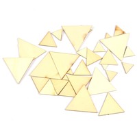Mixed 20-100mm Triangle Natural Wood Carfts Supplies For Scrapbooking DIY Wooden Ornament Home Embellishment Decor M2200