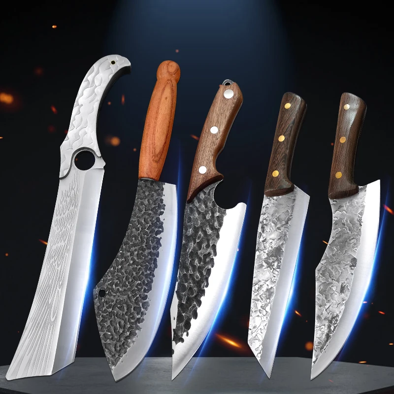 

Kitchen Knives Cleaver Meat Chopping Vegetables Butcher Boning Knife Hand Forged Blade Chef Knife Stainless Steel Knife Tools