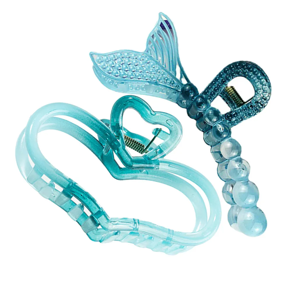 

2Pcs Shark Clip Hair Claws Fine Workmanship Comfortable Touch Good Gloss Fashion Hair Clip Stylish Women Accessories